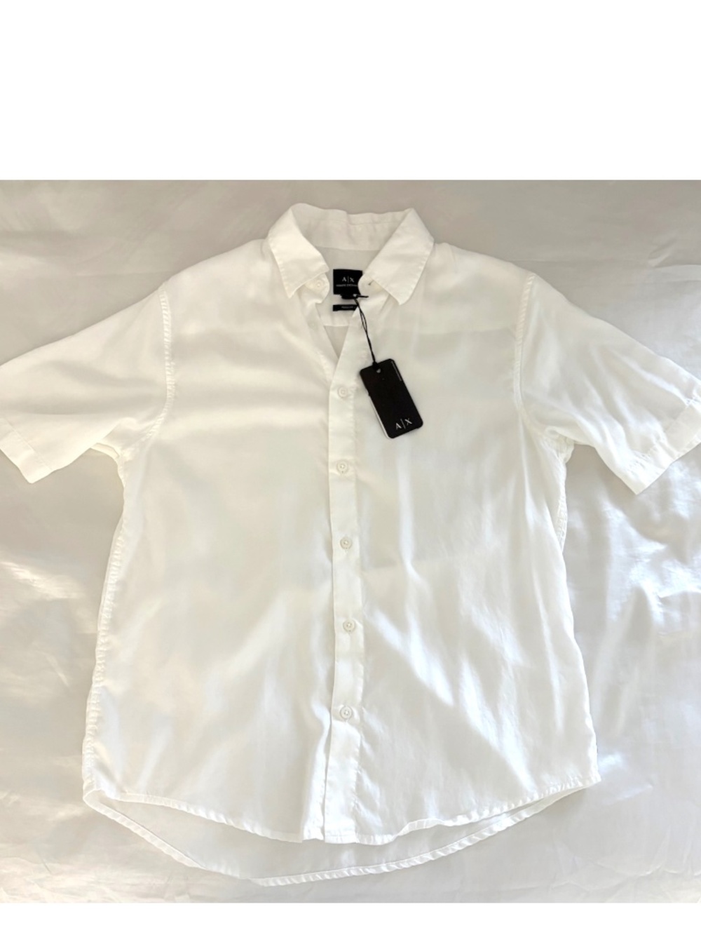 ARMANI EXCHANGE AX Silk Shirt in White (X-Small) NEW $150 MSRP